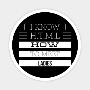 I KNOW H.T.M.L HOW TO MEET LADIES Magnet